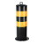 筑筠 钢管警示柱 防撞柱隔离柱 反光柱 黄黑镀锌钢管立柱 固定款11.4*50cm 1.2mm
