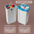 分类垃圾桶二合一新国标双桶带盖脚踏式厨房干湿分离 深咖色45L双盖双脚踏（单桶带分离）
