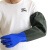 加长防水手套工作耐磨加厚防滑长袖防油耐酸碱橡胶胶皮水产 70cm蓝色开口款(棉里)加绒款 XL