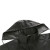 赫思迪格 长款风衣式雨衣 连体连帽保安站岗工地警示反光衣 黑色(175/XL) HGJ-1450