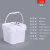 2L白色塑料桶方形带盖加厚正方形便携小水桶2升桶 2L白色 正方形