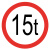 卡英 交通安全标识 1.2mm厚铝板反光交通标志牌 直径60cm带滑道 76U型卡（限重15t）