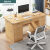 办公桌简约现代电脑桌台式桌书桌办公室桌子卧室学习写字桌 (五抽屉一柜门)橡胶木色120CM(桌椅组合)