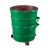 定制适用铁垃圾桶 户外环卫挂车大铁桶 360L铁制垃圾桶 市政铁皮 1.8mm厚绿色带盖