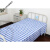 病床床单用医护病床床上用品三件套床单被罩枕套涤棉 蓝色方格涤棉 1.35m(4.5英尺)床