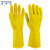 稳斯坦 WF128 加厚乳胶手套 橡胶牛筋清洁手套 防水劳保防护橡胶手套 L