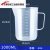 量杯带刻度量筒奶茶烘焙专用塑料测量桶厨房量筒1-2-3500ml 条纹款 2000m量杯
