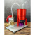 可启动蒸汽机模型全金属发动机复古带加热锅炉酒精灯礼物玩具 红色 G-008