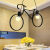 OQD自行车灯吊灯北欧美式创意个性自行车吊灯咖啡厅艺术餐厅儿童房走 自行车黑色不带灯泡