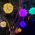 贝工 藤球灯挂树灯 户外亮化春节新年氛围灯 紫色 直径20cm 户外防水花园景观灯节庆灯