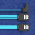 分创者(UENCZE) 高速SATA3.0硬盘数据线连接线外接固态机械硬盘光驱串口线电源双通道转换线 铝箔蓝 3.0弯对直 0.5米STAW05