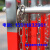 定制拱形围挡不锈钢伸缩围栏幼儿园商场安全防护栏可移动护栏施工 加厚红色18米高*4米长