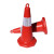 GEKRONE 塑料路锥 圆形反光路锥 道路警示锥 便携式交通分流器 夜间反光锥 单位：个 高60cm红白塑料圆锥