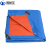 沸耐笙 FNS-147225 160克蓝桔加厚耐磨防水布PE塑料篷布 3*4 1张