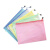 谋福 831 A4文件袋透明网格袋防水加厚科目档案塑料试卷袋拉链资料袋分类袋 A4文件袋网格黄色（5个）
