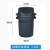 圆形垃圾桶大号80L带轮商用塑料带盖物业120升户外垃圾箱定制 120L漏斗式垃圾桶(带底座)