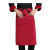 劳保佳 厨师服 透气厨师服工衣制服红色 （半身）均码