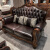 ABDT2024新款客厅实木组合沙发胡桃木色沙发123小户型沙发组合轻奢简 单人位-棕色皮 0cm 其他