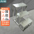 卉圳400*675*600mm201不锈钢台阶凳鞋凳台阶步梯垫脚台展示台HK246
