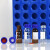 蓝盖1.5/2ml 进样瓶透明 棕色液相色谱玻璃样品瓶取样瓶顶空瓶100个装 透明瓶带刻度含顶空盖垫100套