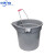 带刻度加水桶长嘴塑料提水桶保洁带刻度方口水桶 10L小号灰色