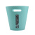 茶花垃圾桶 卫生间无盖垃圾筐 废纸篓 清洁收纳筒塑料纸篓 小号浅蓝色3.6L 5个装 1526