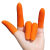 乳胶手指套加厚耐磨橡胶护指套翻纸手指保护套耐用半指防滑 混装  橙色S码50只+M码50只