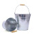 镀锌桶防汛大容量铁皮水桶便携手提白铁皮桶垃圾铁通大号镀锌桶 5L