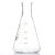用于化学实验室工厂学校加厚耐高温小口直口高硼硅玻璃三角烧瓶带刻度线烧杯锥形瓶 小口500ml