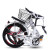 多米雷特（DOMNT）折叠自行车20寸成人男女式超轻便携变速中小孩学生车上班代步单车 【单速】白色高配礼包+一体轮 轮径尺寸：20英寸
