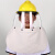 瑞恒柏PC防护面屏抗高温 防冲击防飞溅透明面罩配安全帽式打磨面具 黄色安全帽+支架+PC屏+护颈布1.