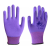 手套双层乳胶喷盐磨砂1+1手套防滑耐磨加强指舒适劳保手套 24双红宇L309紫色 M