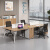新款 职员办公桌椅组合办公室电脑桌子现代简约员工位双2/4四人位 直排两人位（1.2米-位）