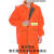 橘红反光双层环卫雨衣套装 橘黄反光条雨衣工人马路抢修雨衣劳保 橘色（一套） XL