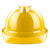 伟光 安全帽YD-VT 新国标V型ABS 工地建筑电力施工监理 防砸透气抗冲击头盔 黄色 旋钮式调节1顶