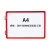 欧曼 磁性货架标识牌A4(300*200双磁座红色)仓库标示卡货架分类提示牌排列标签
