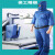 京斯坦 辐射服工作服含铅长袖核辐射防护服铅衣工业防核辐射服 L*蓝色 