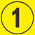 橙安盾 标识牌 车间仓库大门编号标识牌 反光膜铝板标志牌 黄 20x20cm
