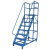 超市步梯带轮子登高车移动平台梯子仓库理货梯登高梯AA议价 3.5米平台带轮