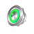 CDOE金属按钮开关迷你不锈钢轻触开关按钮防水常开开关带灯款 9-24V 绿光 16MM自复位