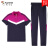 啄木鸟休闲运动套装女士夏季2024新款冰丝时尚短袖长裤宽松跑步服两件套 粉色 XXL