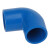 伟星PVC线管弯头 电线保护管 pvc电工套管 绝缘阻燃穿线管件 蓝色 10个 16mm