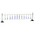 冰禹 BYyq-163 城市道路护栏 市政公路隔离栏杆锌钢护栏围栏100cm高（1立柱+3米护栏）