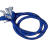 宏建 安全绳 救援绳  登山绳  编织涤纶绳  两端带安全锁扣 一根价 蓝色 16mm厚*20米