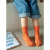 史努比（SNOOPY）儿童女袜夏季薄款袜堆堆女童溥袜子袿子配裙子凉鞋的祙子 浅蓝+黑色+深橘+白色-A12 2-15岁均码(亲子款直筒袜)