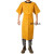 焊工防护罩衣牛皮防烫电焊工作服耐高温皮围裙隔热防护服 T黄色拼皮无领半袖120厘米