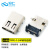 沧仁 USB3.1接口插头 C型母座插座有后盖连接器 TYPE-C-24P前贴后插(5个装)  CR-9A018