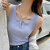 俪韵小屋（Li Yun HouSe）莫代尔棉背心女夏外穿纽扣遮副乳内搭打底衫无袖上衣 灰色 L码建议-120斤