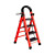 JL MRO 折叠梯 红色六步梯升级加强筋踏板