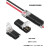 梦茜儿LED免焊接免剥线接线端子带锁2P D2互插型可拔连接器电源导线对的 4-个装(1对 不含线)